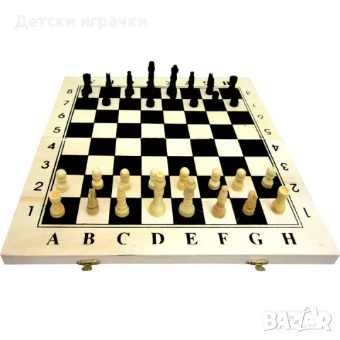 Дървен шах и табла 39 х 19.5см, снимка 3 - Игри и пъзели - 49767528