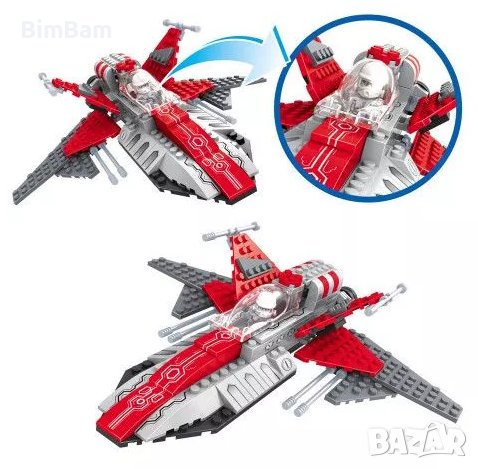 Конструктор  AUSINI Outer Space - Kосмически кораб / 140 части / тип LEGO, снимка 2 - Конструктори - 41922990