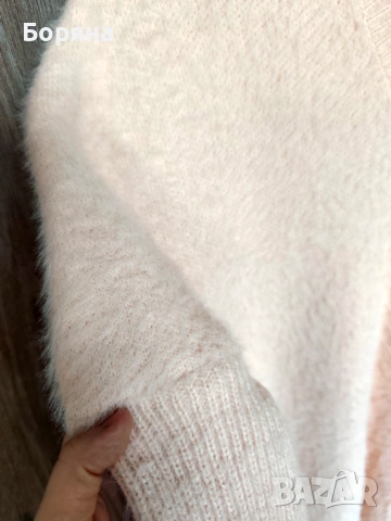 НАМАЛЕН - Нов пухкав пуловер бутик Vision с брошка, снимка 13 - Блузи с дълъг ръкав и пуловери - 38572663