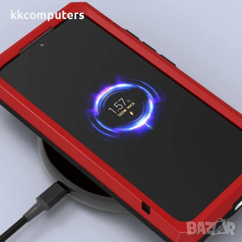 Xiaomi 15 Pro Удароустойчив LOVE MEI Метал + Силикон Калъф + Закалено Стъкло – Черен, Червен, Сребри, снимка 7 - Калъфи, кейсове - 50712939