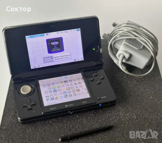 Nintendo 3DS Black + 75 записани игри Pokemon Zelda Mario