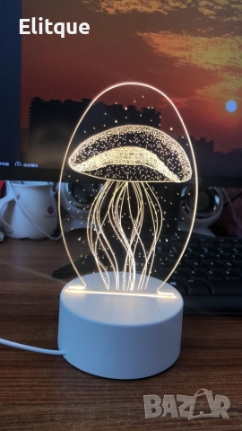 Холограмна 3D LED нощна лампа, 4W, 220V , снимка 9 - Детски нощни лампи - 52787746