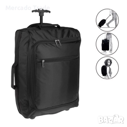 Куфар-Раница с колелца Mercado Trade, 27л., Черен