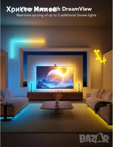 Смарт RGBIC LED лента за телевизор Govee Envisual TV Backlight T2 55-65 инча, снимка 6 - Лед осветление - 55960619
