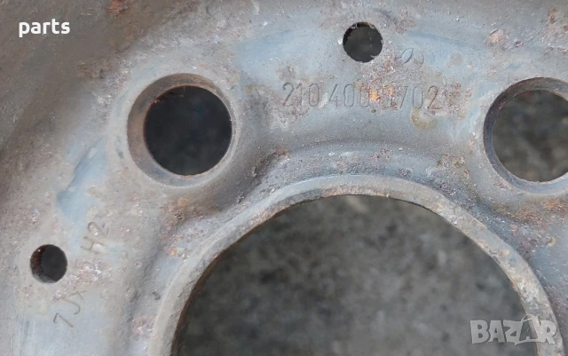 Железна Джанта Мерцедес 15 цола (Н) - 2104005702 - 7Jx15H2 ET37, снимка 4 - Гуми и джанти - 50711649