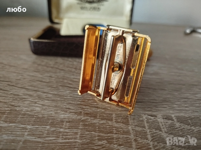 Самобръсначка GILLETE MILORD U.S.A във Златно Покритие Чисто Нова не Употребявана, снимка 7 - Колекции - 52357113