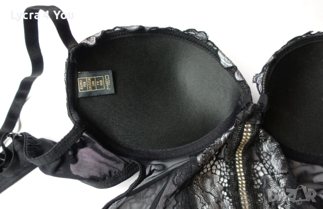 MED луксозно черно боди 75В размер, снимка 8 - Бельо - 53640064