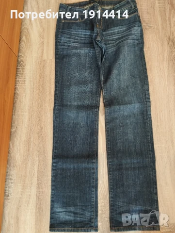 Дънки с уникална кожена апликация, снимка 8 - Дънки - 50591317