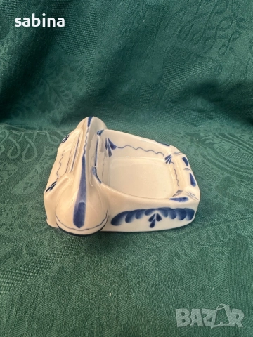 Ваза телефон-пепелник Гжел, нови, снимка 7 - Антикварни и старинни предмети - 52885171