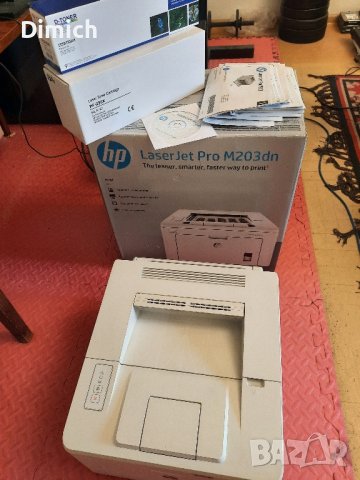 Лазерен принтер чернобял HP Laserjet Pro M203dn, снимка 1 - Принтери, копири, скенери - 42011879