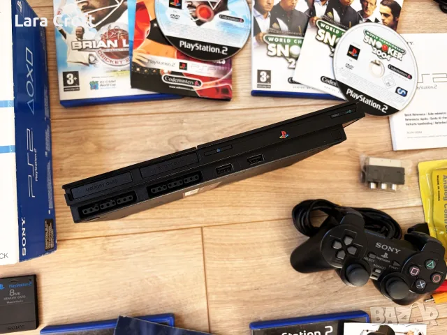 PlayStation 2 Slim модел 90004 с кутия, 5 игри и два джойстика, снимка 7 - PlayStation конзоли - 55831606