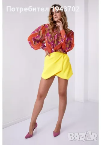 Ефирна дамска риза в оранжев цвят 1726 FASARDI