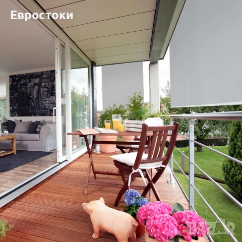 Външна вертикална тента Relaxdays, 140 x 140 см, слънцезащитена щора, снимка 2 - Градински мебели, декорация  - 50463131