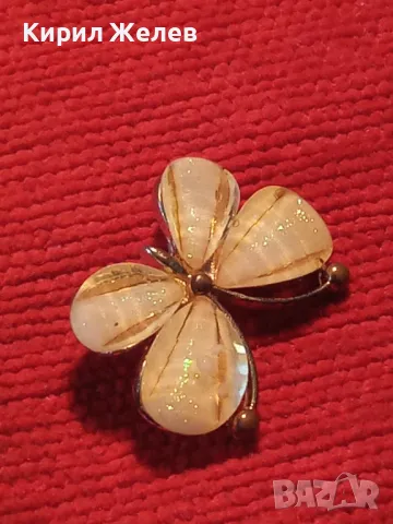 НЕЖНА ФИГУРАЛНА ЗЛАТИСТА АРТ БРОШКА ПЕПЕРУДА 43522, снимка 12 - Други - 48829925