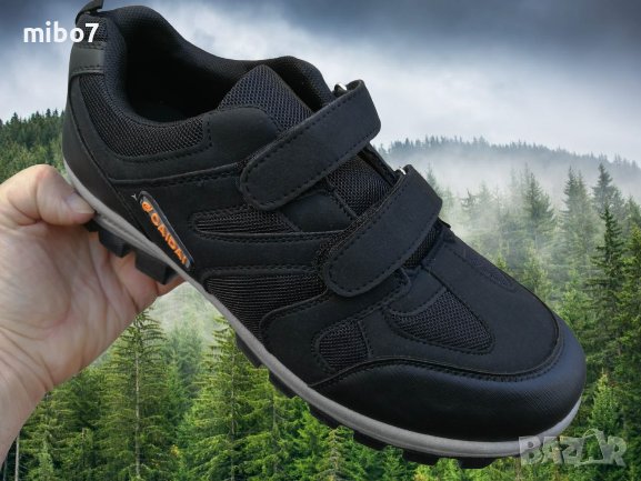  Мъжки маратонки с лепенки велкро в черно, мод.04- CAIDAI, снимка 2 - Маратонки - 41937110