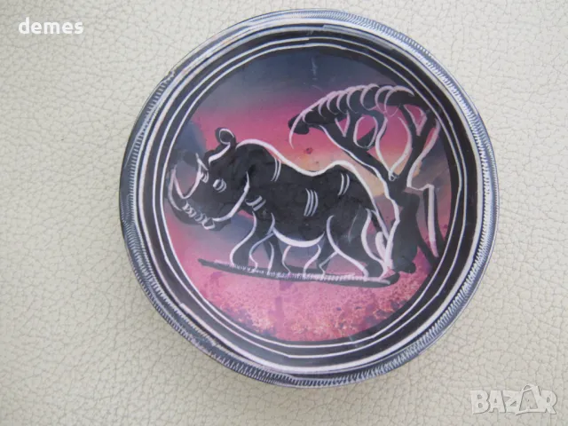 Декоративна купичка от сапунен камък-BIG 5-носорог, снимка 2 - Декорация за дома - 49780778