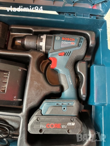 BOSCH GSB 18V-90 C - 2 x 4,0Ah ProCORЕ, снимка 2 - Винтоверти - 52836508