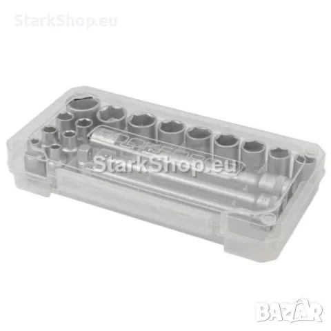 Вложки Комплект 20 части 3/8″ (6-22мм) ROCKFORCE + Преходници и Удължения 1/2 и 1/4 RF-3202-5, снимка 3 - Гедорета - 50315778