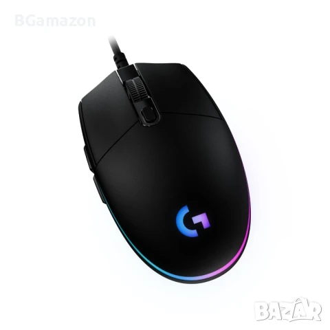НОВА, тествана геймърска мишка Logitech G203 LightSync с кабел, 8000 DPI, Rainbow Optical Effect..., снимка 1