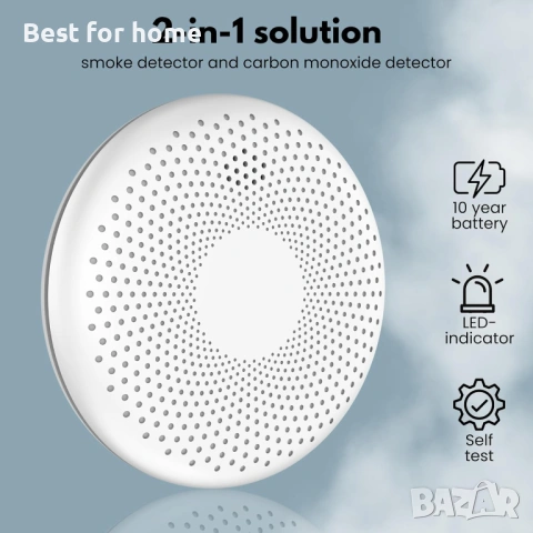 Aroha Safety Pro комбинирана аларма за дим и въглероден оксид, снимка 2 - Други стоки за дома - 53233092