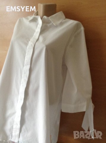 Дамска ризка , бяла , памук , снимка 1