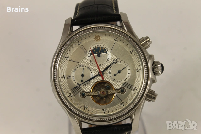 Немски Часовник RAOUL U. BRAUN Automatic 20 Jewels Лунна Фаза, снимка 4 - Мъжки - 53824787