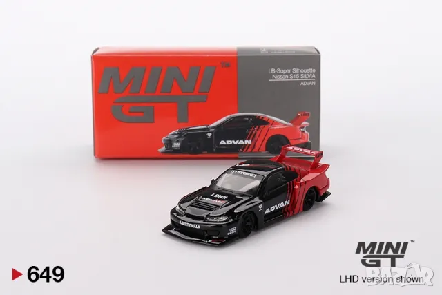 mini gt nissan silvia s15 advan liberty walk , снимка 4 - Колекции - 48515433