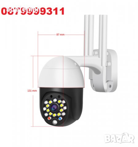 ТОП RoboCam 29 led Камера въртяща за външен монтаж FULLHD WiFi IP 5mpx, снимка 4 - IP камери - 36003747