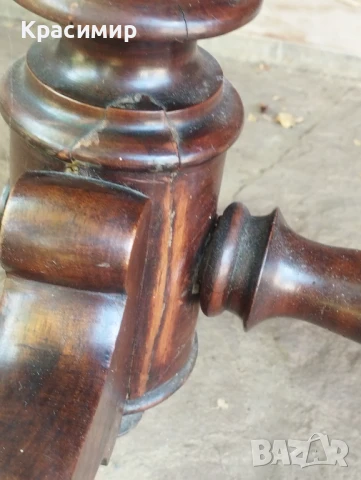 Маса с орехов фурнир, снимка 14 - Антикварни и старинни предмети - 50934796