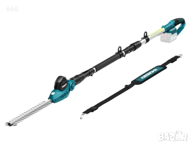 Безжична телескопична ножица за жив плет, съвместима с батерии Makita 18 V