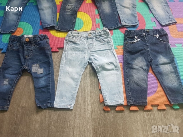 Лот Бебешки дънки 6-12м 4лв броя, снимка 3 - Бебешки дънки - 36076982