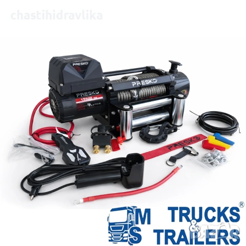 Електрическа лебедка със синтетично въже PRESKO RAPTOR 13.500 12V