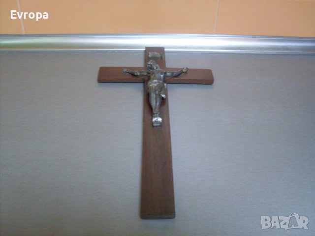 Дървен кръст- разпятие., снимка 8 - Антикварни и старинни предмети - 42526136