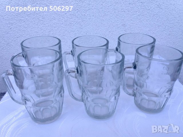 Стъклени халби, снимка 1 - Чаши - 36015492