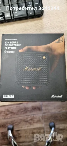 Bluetooth колонка MARSHALL WILLEN II BK 10 W, BLUETOOTH, БАТЕРИЯ ДО 17 ЧАСА, ЧЕРЕН