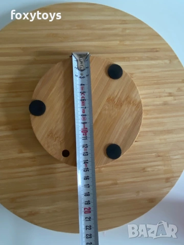 Въртяща се бамбукова дъска за сирена, мезета, плодове, ядки и други, снимка 10 - Чинии - 53203482