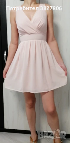 Нежна розова лятна рокля, снимка 4 - Рокли - 49786227