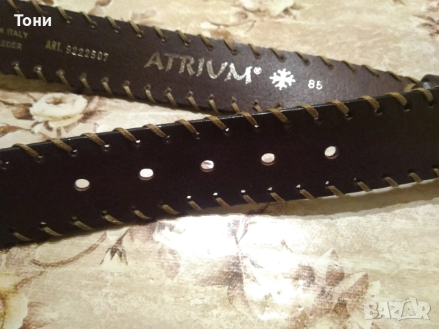 ATRIUM Оригинал Винтидж Нов Дамски Италиански Колан от Естествена Кожа 100см, снимка 10 - Колани - 52656898