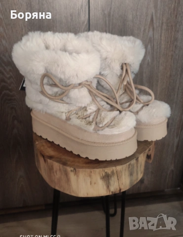 New Yorker нови бежове апрески с пух, снимка 3 - Дамски апрески - 53274545