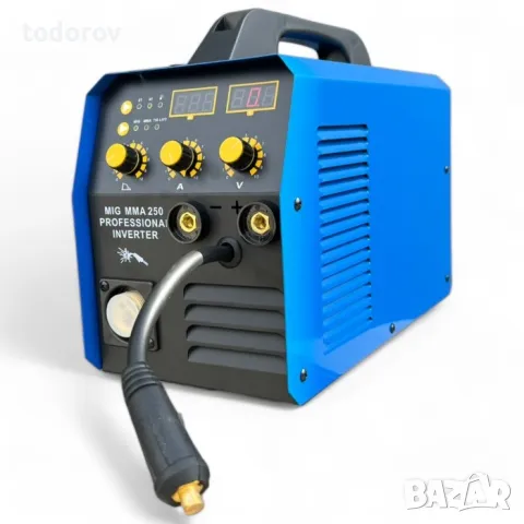 PROFESIONAL MAX 250 Инверторно Електрожен +Телоподаващо MIG 250А - 3м. евро шланг