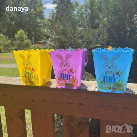 6257 Комплект великденски кофички за лакомства, 3 броя, снимка 6 - Декорация за дома - 52185656