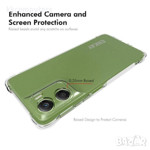 ENKAY TPU Калъф за Motorola Moto G06 4G / Moto G06 Power 4G- 4- ъглова защита, Вкл. Протектор, Прозр, снимка 3 - Калъфи, кейсове - 52720933