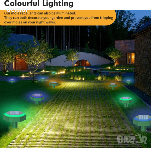 Ултразвуков соларен репелент за къртици, снимка 7 - Други - 44529892