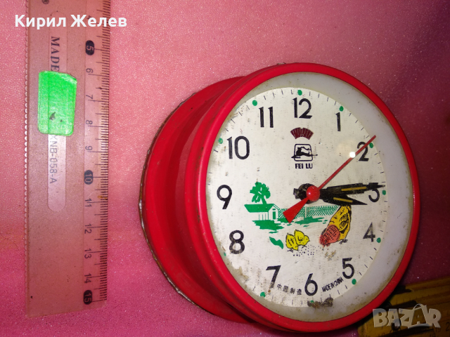 FEI LU MADE in CHINA FU SHENG Стар РЯДЪК КОЛЕКЦИОНЕРСКИ РЕТРО МЕХАНИЧЕН КИТАЙСКИ БУДИЛНИК 31872, снимка 9 - Антикварни и старинни предмети - 44549045