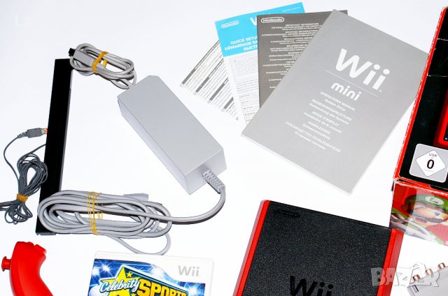 Nintendo Wii Mini пълен комплект Нинтендо мини + подарък игра, снимка 3 - Nintendo конзоли - 38897698