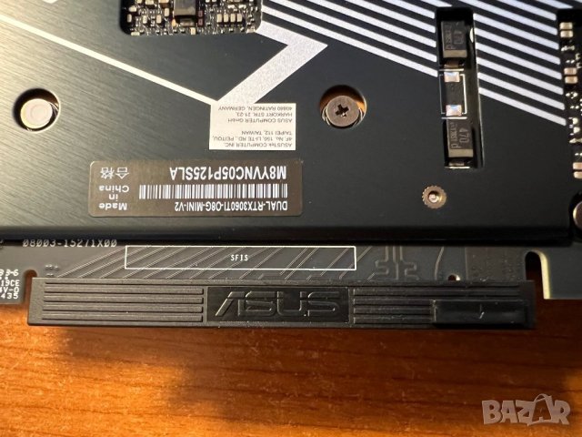 Видео карта Nvidia GF RTX 3060 Ti 8GB, Asus Dual V2 Mini OC PCI-E 4.0 GDDR6 256-bit DisplayPort HDMI, снимка 4 - Видеокарти - 42464236