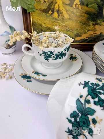 Сервиз за кафе ГДР, снимка 5 - Сервизи - 51119409