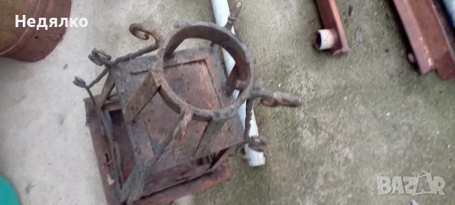 Стар,огромен фенер,полюлей,ковано желязо, снимка 9 - Антикварни и старинни предмети - 47992625