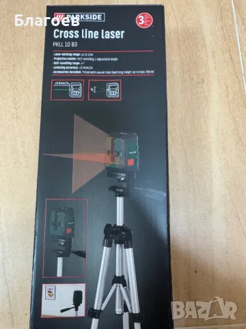 Нов лазерен нивелир със статив тринога Parkside PKLL 10 B3