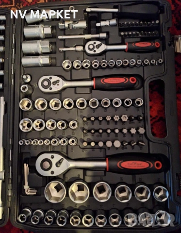 Куфар с инструменти Гедоре 172 части с 3 броя тресчотки, снимка 8 - Куфари с инструменти - 53843062